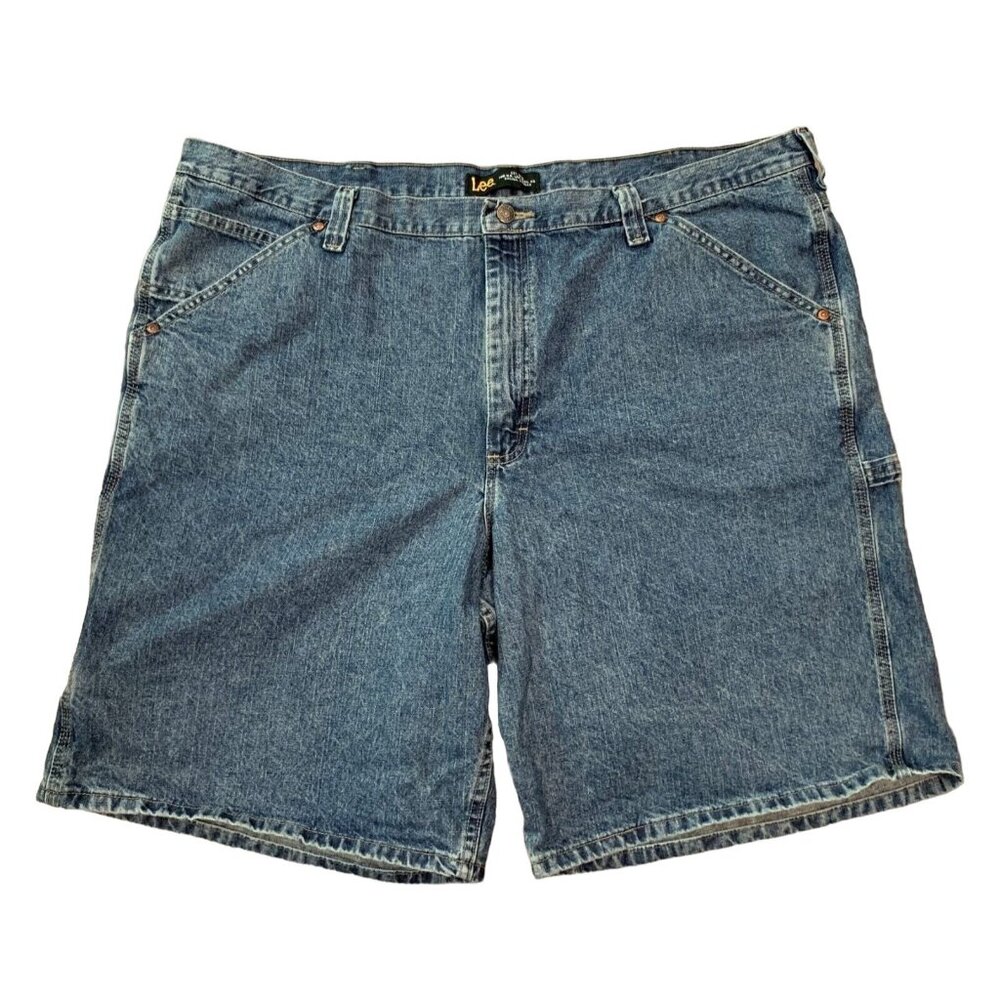Lee Denim Carpenter Shorts Mens Size 46 Cotton Blue Medium Wash Tool Pockets